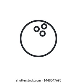 Bowling Ball Icon Vector Illustration Eps