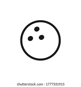 Ilustración vectorial del icono de bola de bolos