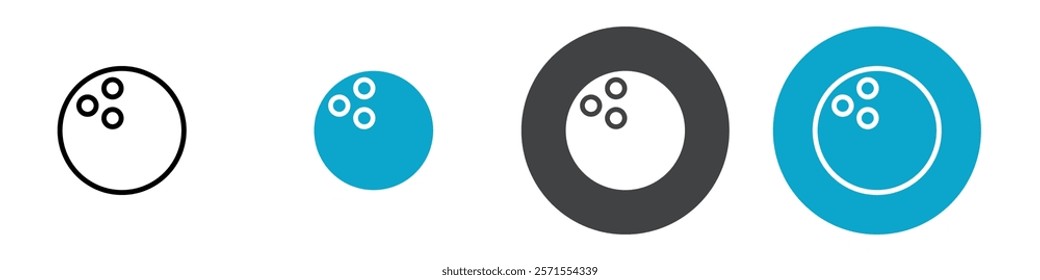 bowling ball icon Vector illustration in black