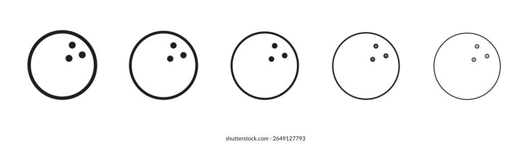 Ilustração de vetor de ícone de bola de boliche isolada