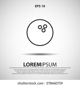 bowling ball icon. vector illustration