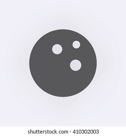 Bowling ball Icon . Vector illustration
