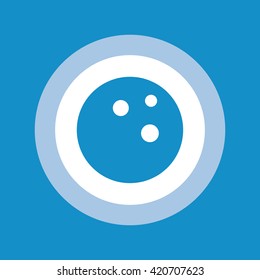 Bowling ball Icon . Vector illustration