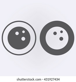 Bowling ball Icon . Vector illustration