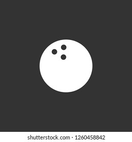 bowling ball icon vector. bowling ball sign on black background. bowling ball icon for web and app