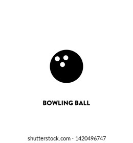 bowling ball icon vector. bowling ball sign on white background. 