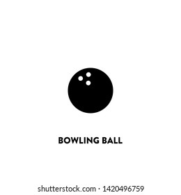 bowling ball icon vector. bowling ball sign on white background. 