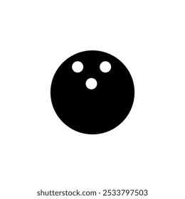 Bowling ball icon vector, simple flat black trendy style illustration for web and app..eps