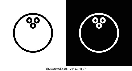 Bowling ball icon vector simple element illustration editable