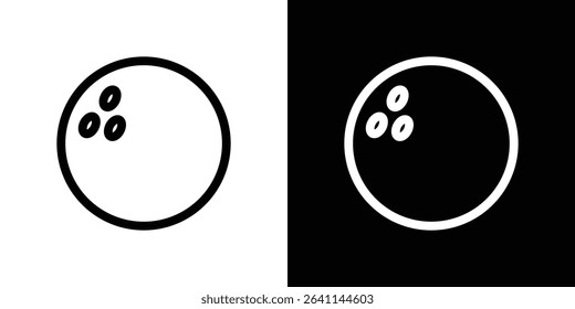 Bowling ball icon vector simple element illustration editable