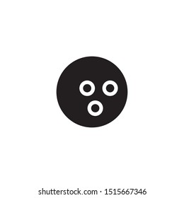 bowling ball icon vector symbol template