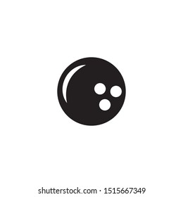 bowling ball icon vector symbol template