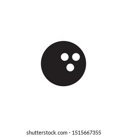 bowling ball icon vector symbol template