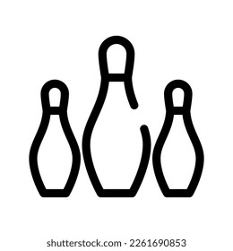 Design-Illustration des Bowling-Ball-Symbols für Vektorsymbol