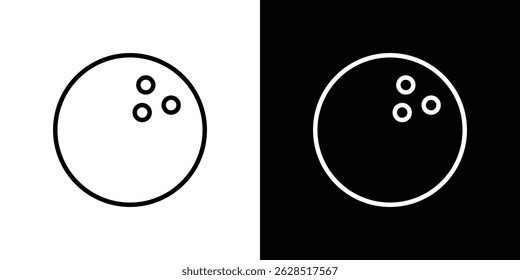 Bowling ball icon vector for web, computer and mobile apps