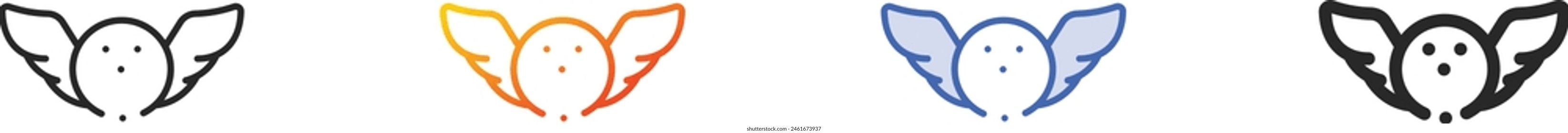 bowling ball icon.Thin Linear, Gradient, Blue Stroke and bold Style Design Isolated On White Background