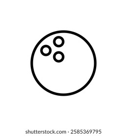 bowling ball iconVector illustration in black