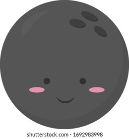 Bowling ball, illustration, vector on white background