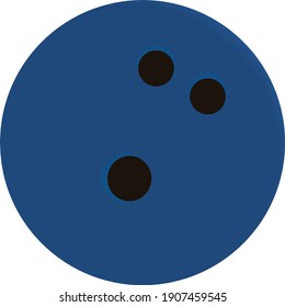 Bowling ball, illustration, vector on a white background.