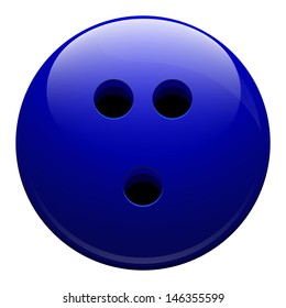 bowling ball isolated on white background