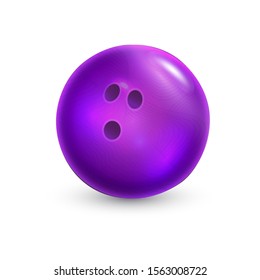 Bowling ball. Isolated on a white background. Vector illustration