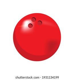 Bowling Ball. Isolated On A White Background.Vector Illustration.