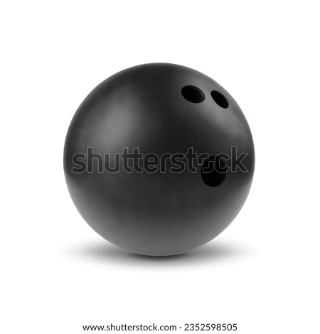 Bowling ball isolated on white background. EPS10 vector