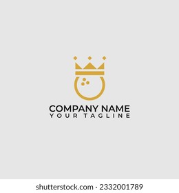 Bowling ball with king crown logo.