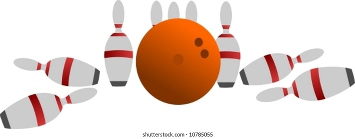  bowling ball, knocking the skittles