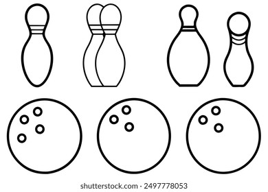 Bowling Ball Line Art Modern Design Inspirations