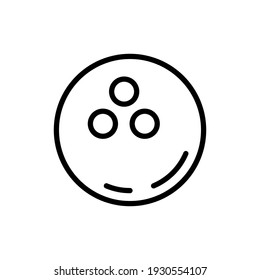 bowling ball line icon design vector template