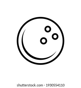 bowling ball line icon design vector template