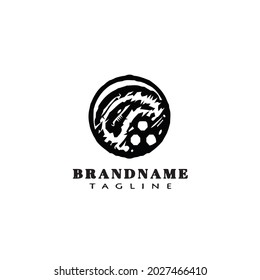 bowling ball logo design template icon modern vector illustration
