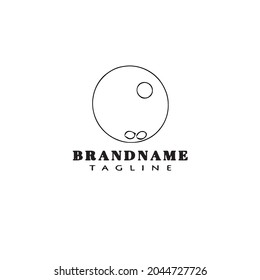 plantilla de diseño del logotipo de bola de bolos icono ilustración vectorial moderna