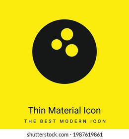 Bowling Ball minimal bright yellow material icon