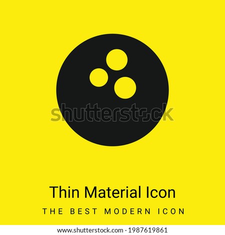 Bowling Ball minimal bright yellow material icon