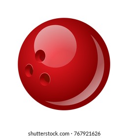 Bowling ball - modern vector realistic isolated object