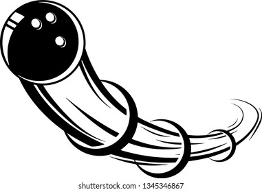 Bowling Ball Motion Moving Effect With Speed Line Trails