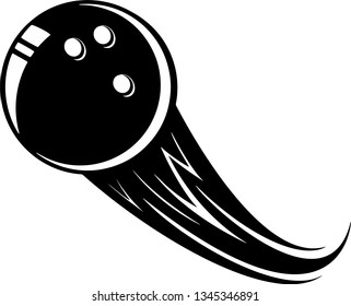 Bowling Ball Motion Moving Effect With Speed Line Trails