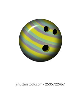 bowling ball multicolor yellow green purple