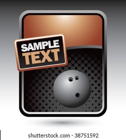 bowling ball on clean halftone template