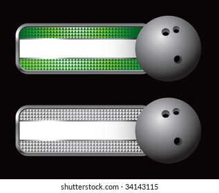 bowling ball on diamond checkered banners