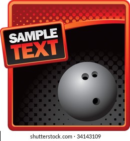 bowling ball on halftone template
