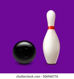 bowling ball on violet