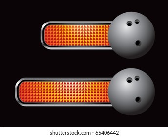 bowling ball orange checkered tabs