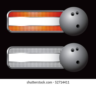 bowling ball orange and silver checkered tabs