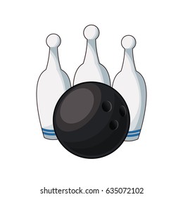 bowling ball and pin game equipment image