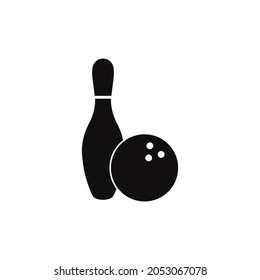 Bowling Ball and Pin Icon.