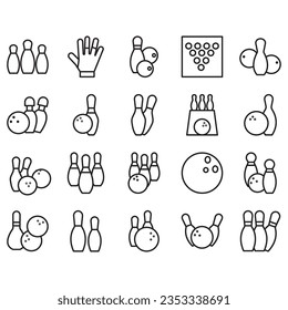 Bowling ball and pin icon. Bowling pins with ball icon. Bowling game. Simple icon skittles with ball. Logo template. Bowling club, tournaments. Sport icon.