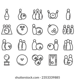 Bowling ball and pin icon. Bowling pins with ball icon. Bowling game. Simple icon skittles with ball. Logo template. Bowling club, tournaments. Sport icon.